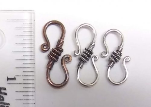 Judy Larson's Bali Style Adjustable Closures - S-hook, Findings & Components, Toggles & Clasps, Earwire & Headpin, Making Chain, Chain Making , Butane Torch, Soldering, Solder, bali style extender clasp